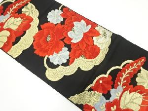アンティーク　牡丹に桐模様織出し袋帯（材料）